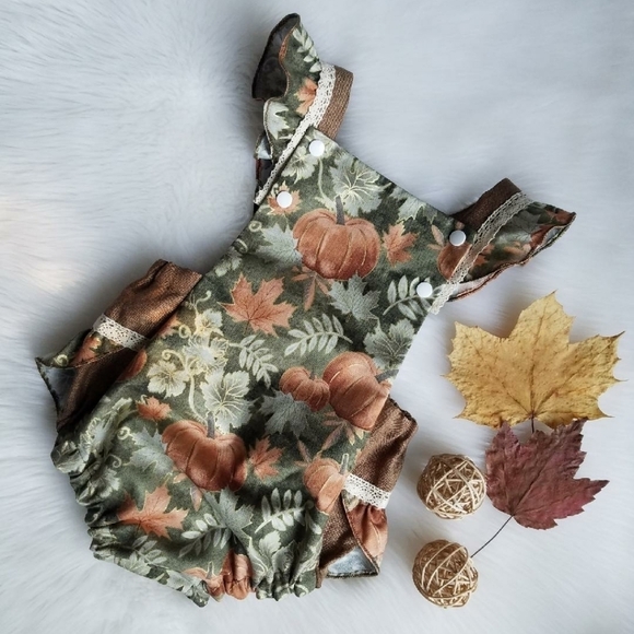 Hand Crafted Other - Girls Fall handmade romper 12-18 months
